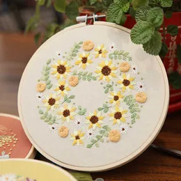 Produtos chineses Indah Bunga Pola Cross Stitch Praktis DIY Menjahit