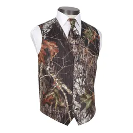 Печать Camo Groom Vests for Country Wedding Camouflage Slim Fit