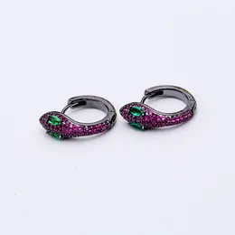 Stud CIZEVA Arrival Snake Earrings for Women Vintage Black Gold Color Punk Ear Jewelry Cute Animal Accessorries 230804