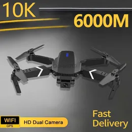 İnsansız hava aracı E88 Pro Yüksek Tanımlı Hava Fotoğrafçılığı Dört Eksenli Oyuncak Uzaktan Kumanda Uçak HKD230807