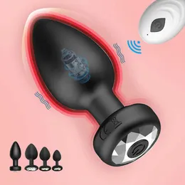 男性向けのマッサージャーワイヤレスリモートアナルバイブレーター女性プラグオスの前立腺マッサージ膣gスポットディルドアヌスバット