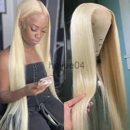 Mänskligt hår Kapslösa peruker 30 32 tum 613 Blond rak 13x4 Spets Front Human Hair Wigs Brazilian Remy Color 13x6 Transparent Spets Frontal Wig For Women X0802