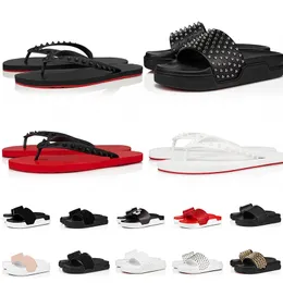 2023 Chinelos de Designer de Luxo Masculino Rebites Sapatos macios Chinelo Feminino Masculino Preto Branco Bege macio Vermelho Plataforma Sandália Sandália Plana Chinelos Chinelos Piscina Paris Sandálias fashion