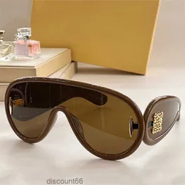 Sunglasses Designer Luxury Wave Mask 40108 Brown Lenses Brown Frame Acetate Fiber Mask Womens Glasses Fashion Cool trendUV400 Glasses Top QualityHAKT