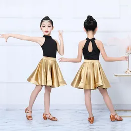 مرحلة ارتداء الطفل فستان للرقص اللاتيني للمنافسة الزهور الحديثة قاعة الرقص الأطفال أطفال التانغو السالسا زي الرقص حفل الرقص