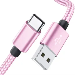 USB Type C Fast Charger Cable för Samsung S21 S20 FE S10 S9 Plus Obs 20 Ultra A72 A52 A32 A22 5G M42 M32 Telefon USB C -kabel