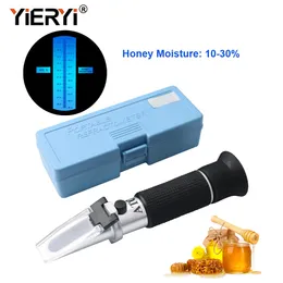 Raintometers Yieryi Handheld 1030% Water Honey Brix Refraktometr do stężenia cukru miodowego ATC miód miernik wilgoci Tester pszczelarzy 230804