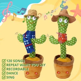 Plush Dolls 1PC Dancing Cactus Learning to Talk 120 Songs Twisting Doll Soft Wiggling Recording Accompany Baby Funny Cute Gift 230807