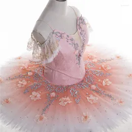 Stage Wear Design de mode Taille personnalisée 12 couches Performance Tutu de ballet romantique adulte professionnel