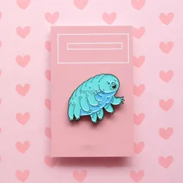 Pins Brooches Harong Small Water Bear Brooch Cute Animal Enamel Pin Hat Backpack Collection Badge for Zoologist Biologist Gift HKD230807