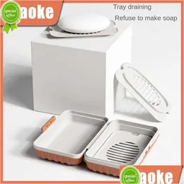 Tvålrätter Creative Box Thicked Dish med ER Fashionable Holder Badrumstillbehör för hemresor Drop Delivery Garden Bat DHX9O