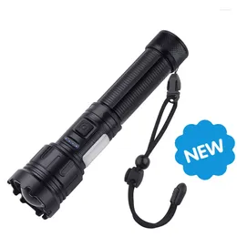 Flashlights Torches 3000 Meters XHP50 Long S LED Tactical Torch Outdoor Lighting Type-C Rechargeable Waterproof Camping Light