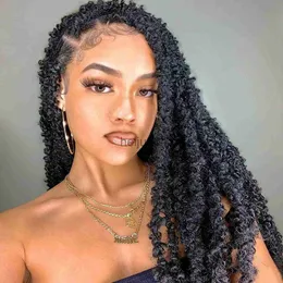 Other Health Beauty Items Synthetic Full Lace Cornrow Box Braids Wig 20Inch Butterfly Faux Locs Crochet Goddess Braids Pre looped Distressed twist hair x0821