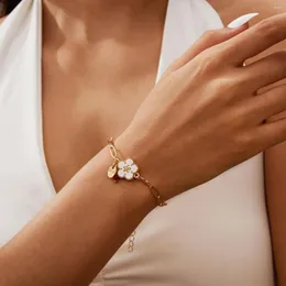 Очарование браслетов классическое стиль цветочный браслет для женщин Студент красочные бабочки сети модных ювелирных украшений