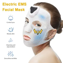 Face Massager Home Usa Microcorrente Massage Electric Mask EMS Spa Beauty Anti Wrinkle Antifuring Cream Liftskin 230804