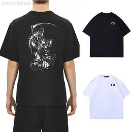 Camisetas masculinas tamanho grande camiseta de manga curta moletom feminino y3 camisetas de grife com estampa de diabo pulôver de gola redonda camiseta de algodão de verão camisetas masculinas 4xl 5xl