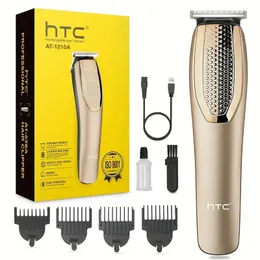 Máquina de cortar cabelo masculina profissional, aparador de barba elétrico com 4 pentes guia e bateria de lítio recarregável poderosa integrada para cuidados com a barba, cabelo e corpo