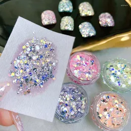 Nail Art Decorações Mulher Encantadora Glitter Candy Color Lantejoulas Flash Refletivo Poligonal Manicure Acessórios em Pó Atacado
