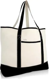 22" Open Top Heavy Duty Deluxe Tote Bag with Outer Pocket HKD230807