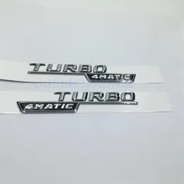 Set di 2 per Mercedes Benz AMG ML GLk TURBO 4MATIC Emblem Badge Decal Trunk Rear Chrome Letters2840