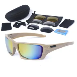 Gafas tácticas polarizadas deportivas, gafas militares, gafas de sol del ejército con 4 lentes para hombres, gafas de seguridad para disparar, gafas para motocicleta