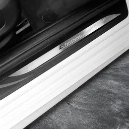 Tillbehör Välkommen Pedal Door Sill Scuff Plate Guards Protector Cover Strips Stickers för BMW F10 F20 F30 F32 F34 F25 X1 X5 X6 CA291T