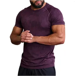 Men's T Shirts Shirt Men Stretchy Fashion Spring And Summer Sports Short Sleeved Round Neck Mens Large Tall Yarn