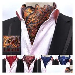 Groom Ties Cummerbunds Fashion Retro Paisley Men Formal Cravat British Style Gentleman Silk Suit Scarves Business Nectie Drop Delive Dhyj8