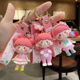 Bonecas de pelúcia 15cm silicone macio rosa menina bolhas chaveiro criativo desenhos animados kawaii carro mochila escola casais china fofo coreia bolsa acessórios 230807