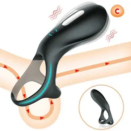 Gli anelli del pene del massaggiatore per gli uomini ritardano l'erezione di eiaculazione arrogante masturbazione del clitoride stimolatore vibratore uomo