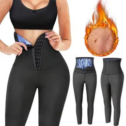 Modeladores femininos de cintura alta mais finos calças de emagrecimento longa perda de peso suor térmico sauna neoprene body shapers 230807