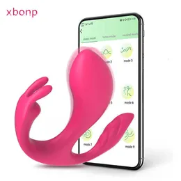 3 En Bluetooth App Control Vibrator Femenino Estimulador de clítoris G Spot Dildo Anal enchufe para mujeres pareja de productos para adultos