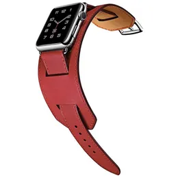 Cinturino per polsino in vera pelle per orologio Apple Ultra 49mm 45mm 41mm 44mm 40mm 38mm 42mm Cinturini cinturino iwatch 8 7 6 SE 5 4 3 2 Cinturino da polso fibbia classica in metallo
