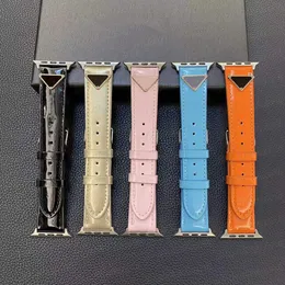 Pulseira de pulseira de relógio de design triangular para Apple iWatch 3 4 5 6 7 8 Se Pulseira de couro polonês Cinto de substituição 38 mm 40 mm 41 mm 42 mm 44 mm 45 mm 49 mm Alças