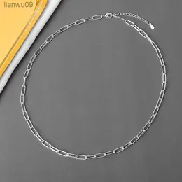 Ventfille 925 Sterling Silver Hiphop Necklace New Fashion Simple Handmetric Handmade Chain Chain Party Gifts for Women L230704