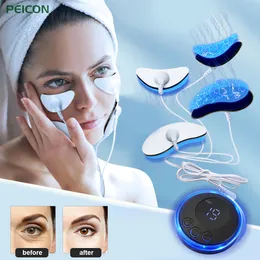 Massageador Facial 48PCS EMS Atual Estimulador Muscular Levantamento Pulso Eletrônico Elevador dos Olhos Aperto da Pele Anti-rugas 230804