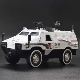 다이 캐스트 모델 자동차 합금 장갑차 모델 다이 캐스트 군용 트럭 모델 금속 폭발 방향 차량 모델 사운드 및 가벼운 어린이 장난감 선물 선물 R230807