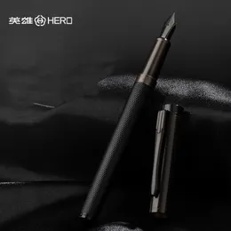 Penne stilografiche Luxury HERO Black Forest Penna stilografica Nero estremamente scuro Materiale scolastico per ufficio Penne a inchiostro 230804