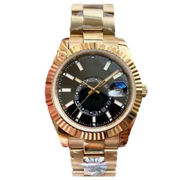 الساعات الفاخرة Sky Mens Watch Automatic Watch عالية الجودة حركة Montre Luxe Watches الفولاذ المقاوم للصدأ 41 ملم ساعة معصم ماء مضيئة هدايا Dhgate Montre