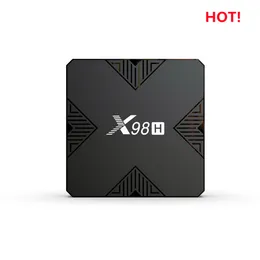 X98H Smart TV Box Android 12 ATV OS com BT VOICE REMOTE Allwinner H618 Quad Core A53 Suporte 4K Wifi6 Set Top Box dual wiif 4gb 32gb