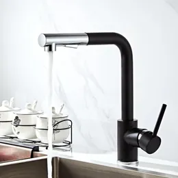 Kitchen Faucets Faucet Chrome Deck Mounted Mixer Tap 360 Degree Rotation Stream Sprayer Nozzle Sink Cold Taps 866139