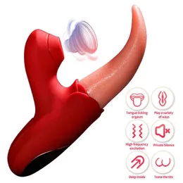 2-in-Lick-Suck-Vibratoren für Frauen, die die Zunge lecken, Klitoris-Stimulator, G-Punkt-Massagegerät, Vagina, saugen den weiblichen Orgasmus