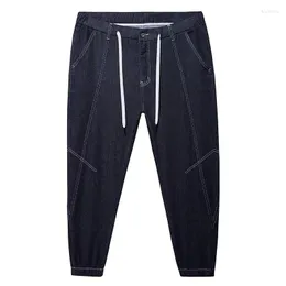 Men's Pants 2023 Arrival Top Fashion Autumn Zipper Stoashed Casual Patchwork Cargo Denim Pockets Cotton Jeans Men