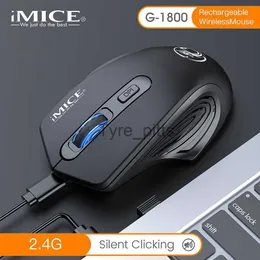 Myse Imice bezprzewodowe ładowce myszy typu C Silet Mute 1600dpi Optyczne komputer mini myszy ergonomiczne myszy do laptopa PC x0807