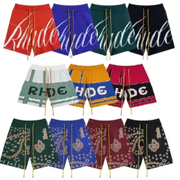 Rhude Shorts Designer Printing Jacquard Knitted Wool Casual Men Women Sport Running Home Outdoor Pants Holiday Leisure