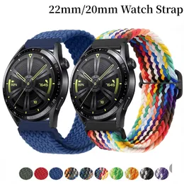 Braided Solo Loop Fabric Nylon Strap For Apple Watch band 44mm 40mm 38mm 42mm silicone Elastic Bracelet iWatch Series 6 SE 5 4 samsung 20mm 22mm