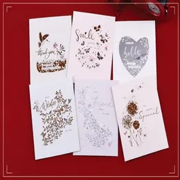 Cartoon hot stamping blessing greeting card colorful greeting card universal card birthday card stationery simple folding
