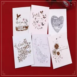 Cartoon Hot Stamping Blessing Greeting Card Colorful Greating Card Universal Card Födelsedagskort Ställe ut en enkel vikning