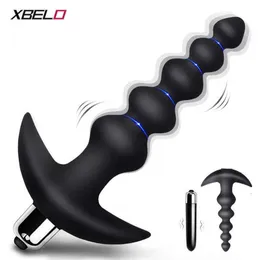 2 em vibração contas anal plug de bujão cônico Design cônico Silicone Prostate Massager Bullet Vibrator for Men Women Couples