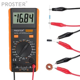 Multimeters Proster Digital Multimeter LCR Meter Tester Tool Kit for Inductance Capacitance Resistance LCD Display Measuring Meter BM4070 230804